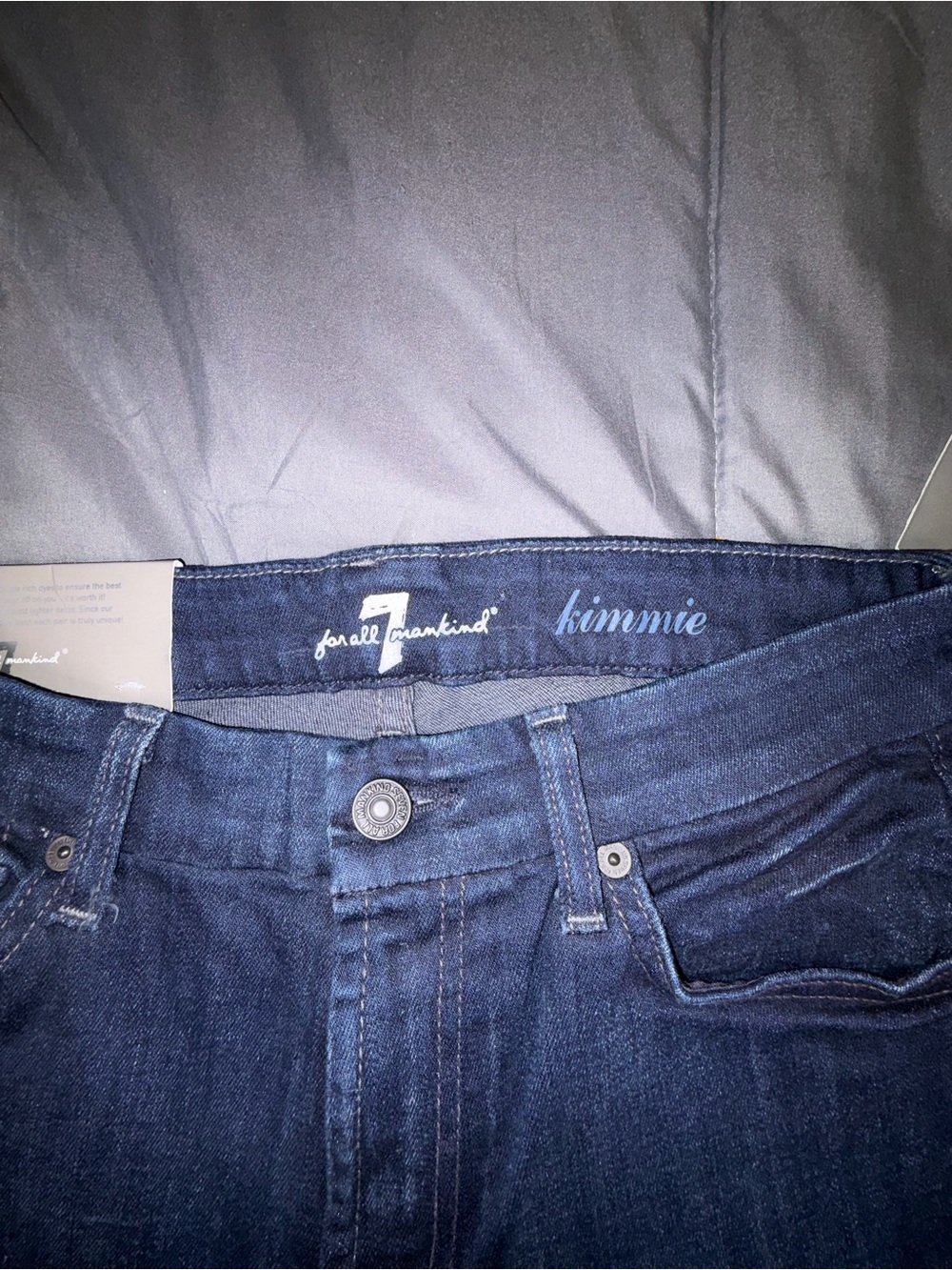 7 For All Mankind Kimmie Bootcut Jeans Size 27 Dark Wash NWT - Picture 3 of 11